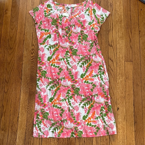 Boden Dresses & Skirts - NEW Boden vintage Pink and Green vine print Floral Midi Dress nightgown cotton